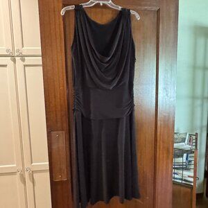 Jones New York black cowl back dress
